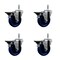 Service Caster 4'' Solid Poly Swivel 7/16'' Grip Ring Stem Caster Set with Brake, 4PK SCC-GR20S414-SPUS-PLB-716138-4 - alternate 1